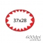 Етикет-стрічка Printex 37 х 28 кольорова, овальна 0