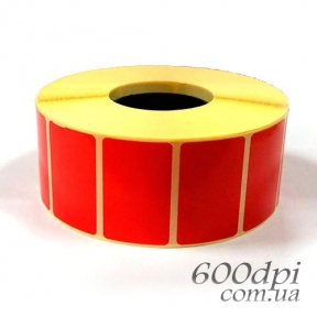 Термоетикетка Еко 40 x 25 червона